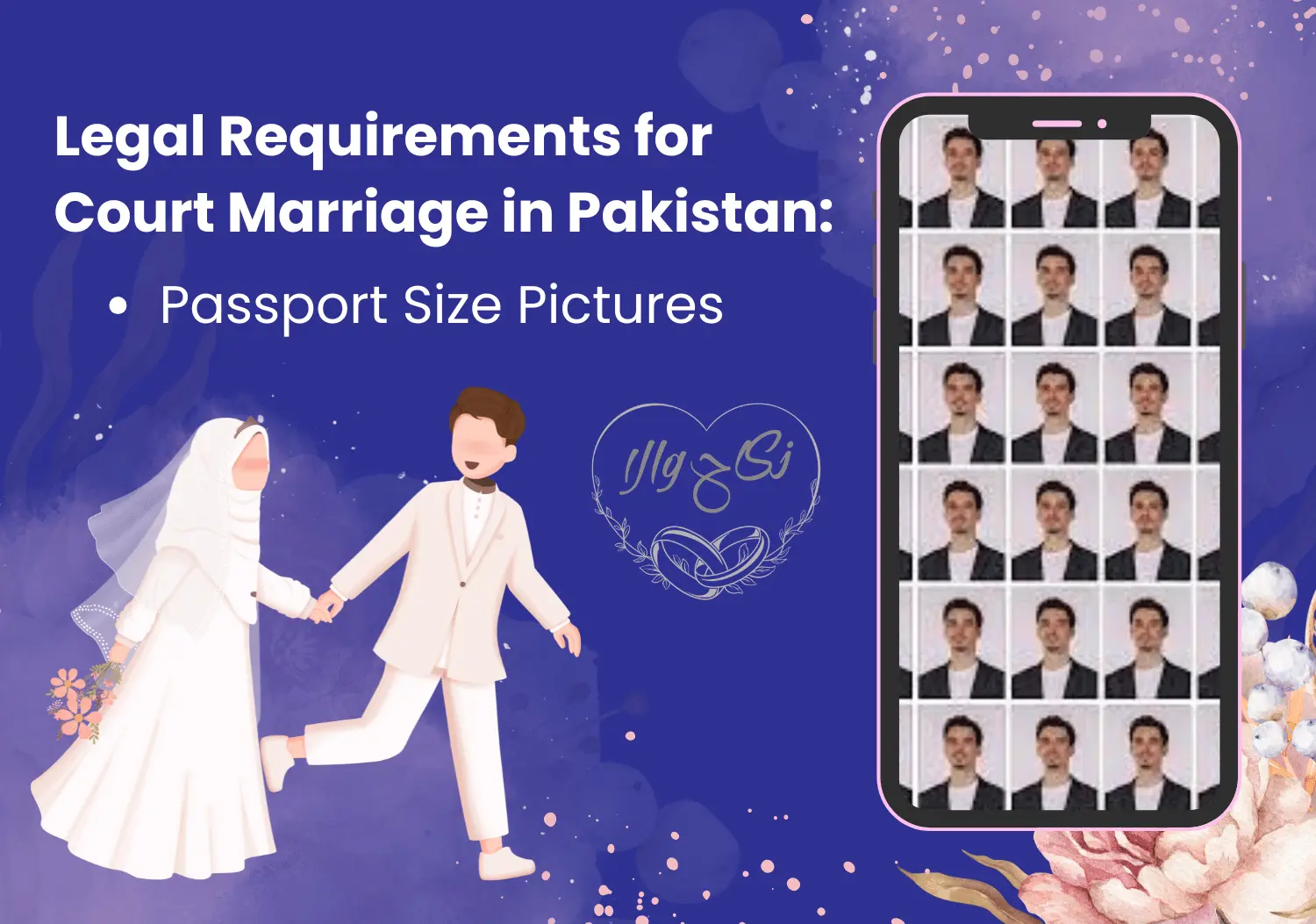 Passport size photo requirement for court marriage in Pakistan, showing a person’s portrait image used for identification and official documents.